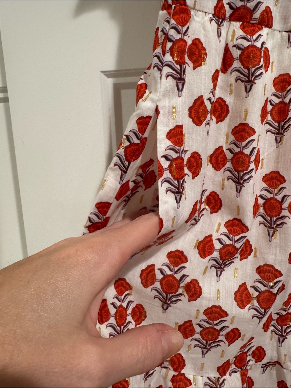 BODEN Ruched Detail Metallic Dress - Picture 9 of 16